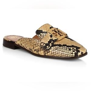 Tory Burch Georgia Snake-Embossed Loafer Mules in 7.5